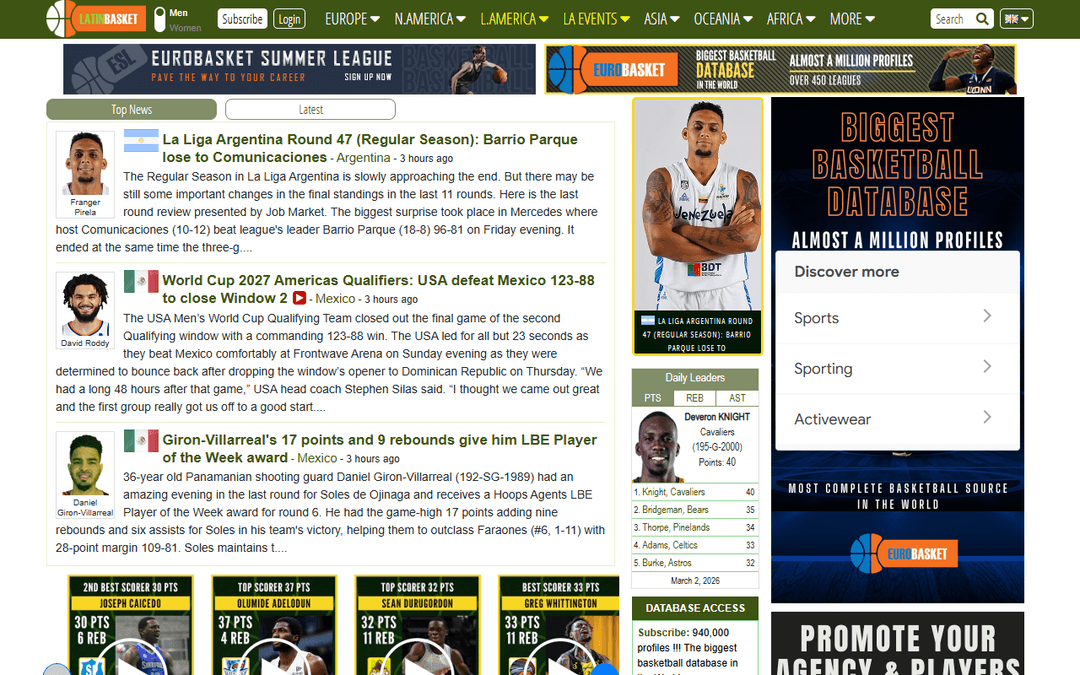 latinbasket.com publisher screenshot