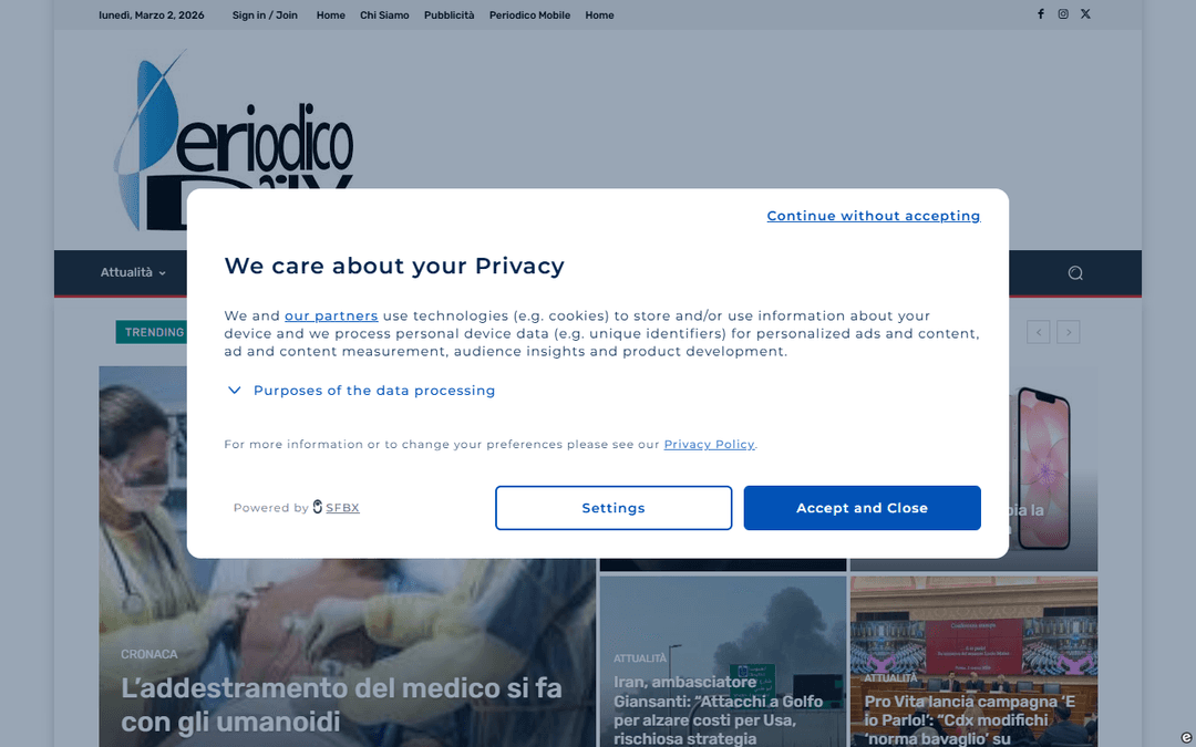 periodicodaily.com publisher screenshot