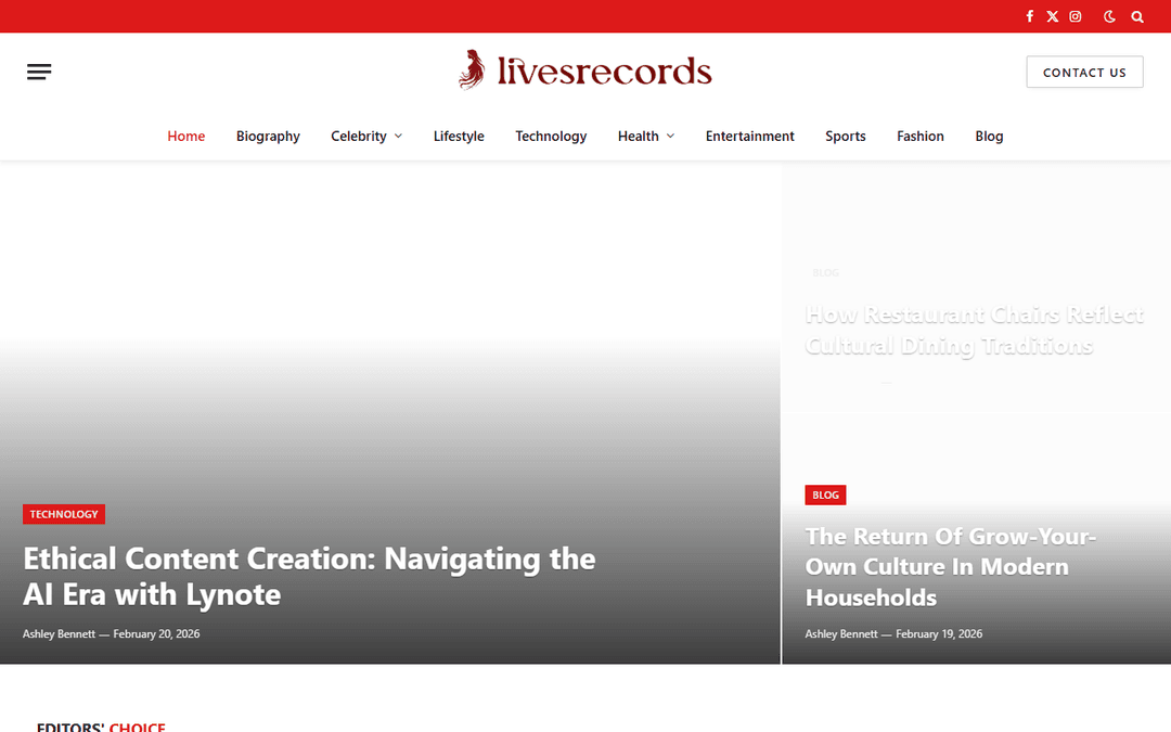 livesrecords.com publisher screenshot