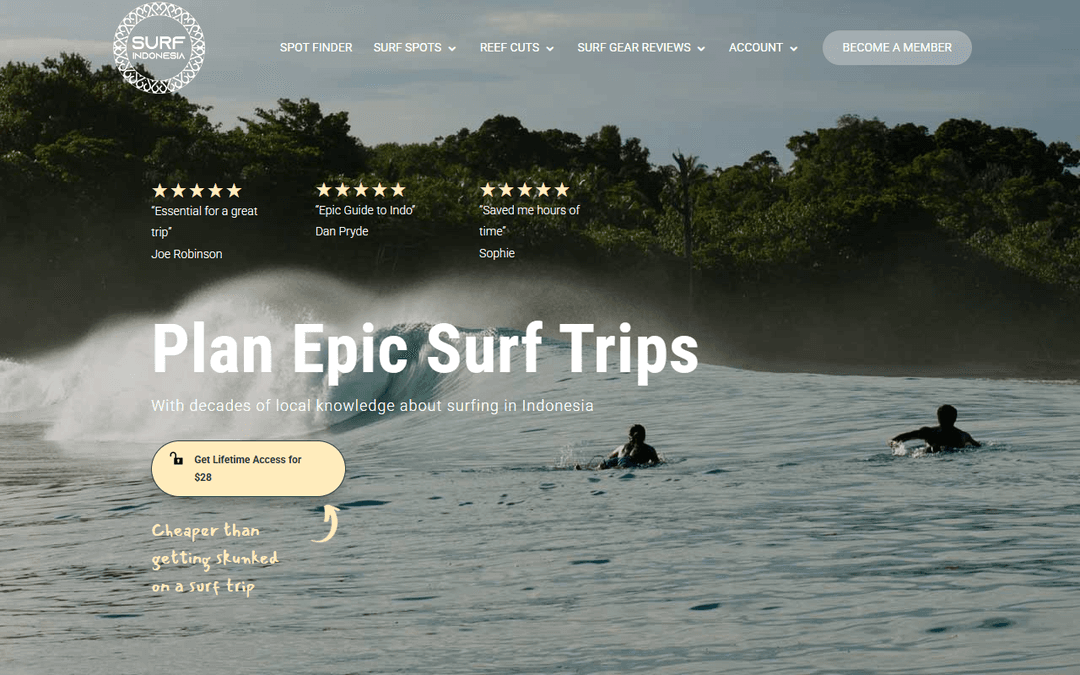 surfindonesia.com publisher screenshot