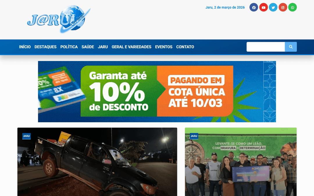 jaruonline.com.br publisher screenshot