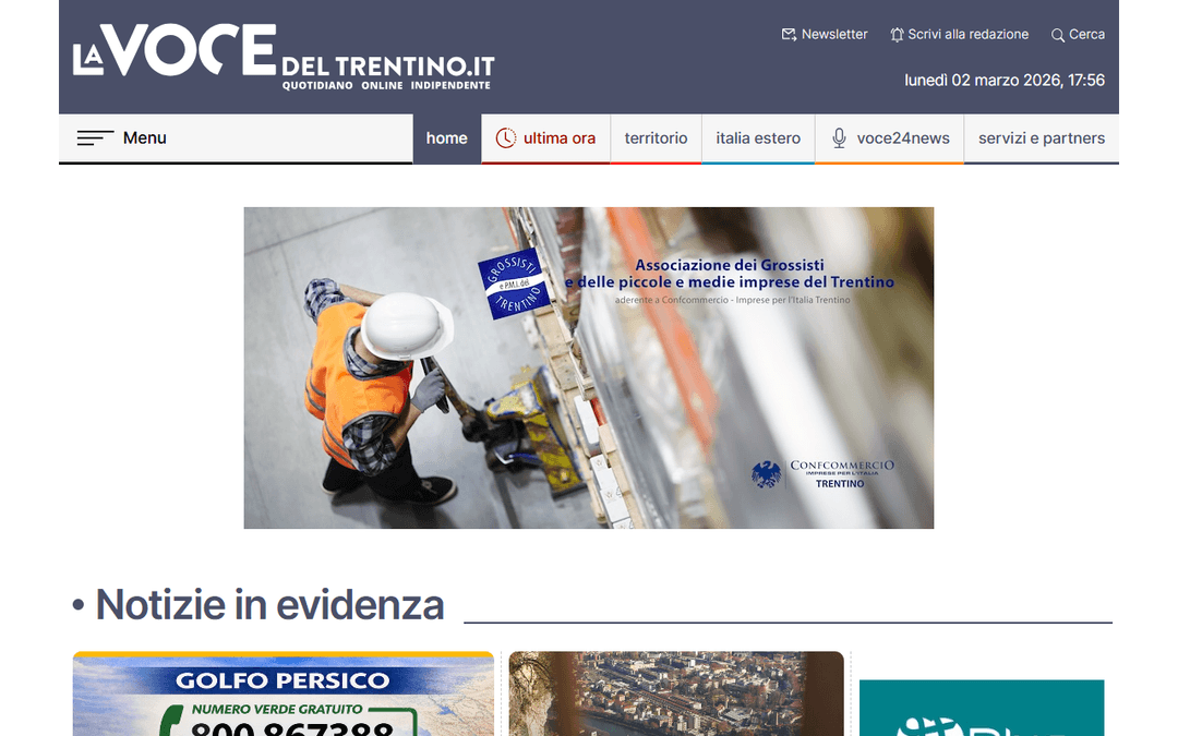 lavocedeltrentino.it publisher screenshot