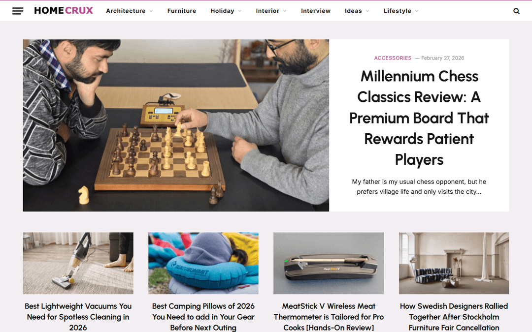 homecrux.com publisher screenshot
