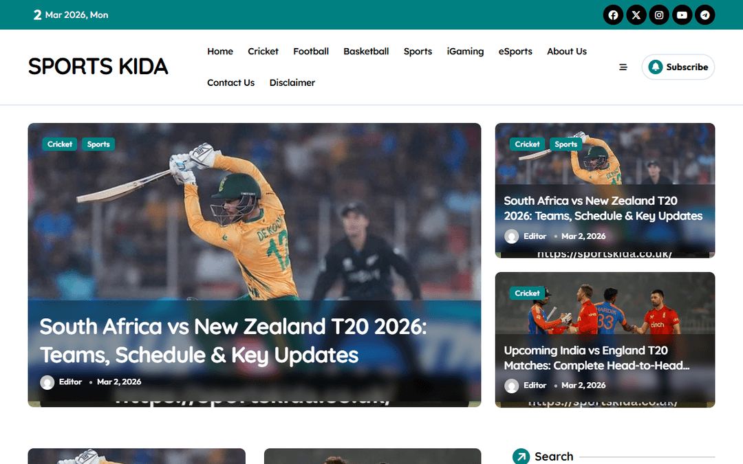 sportskida.co.uk publisher screenshot