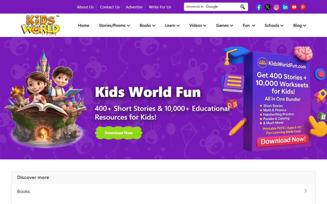 kidsworldfun.com publisher screenshot