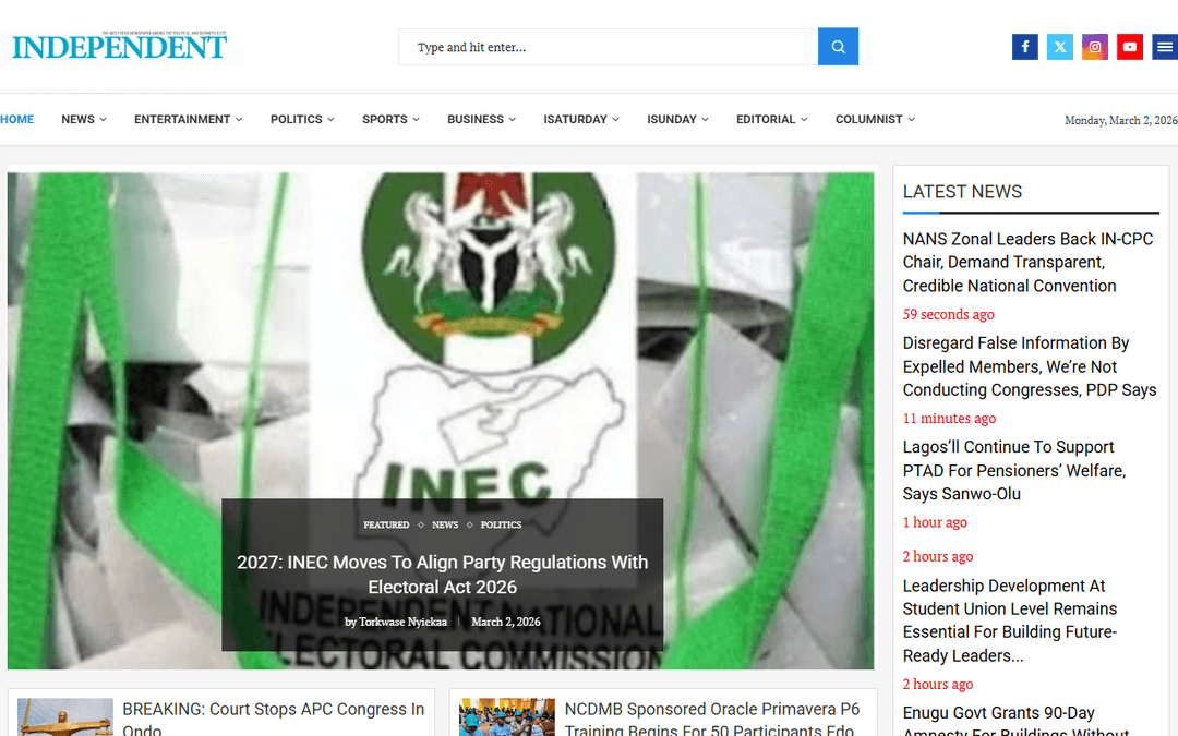 independent.ng publisher screenshot