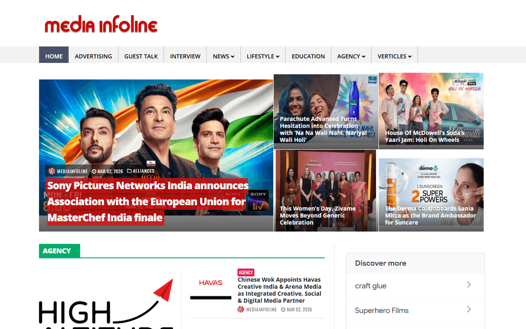 mediainfoline.com publisher screenshot