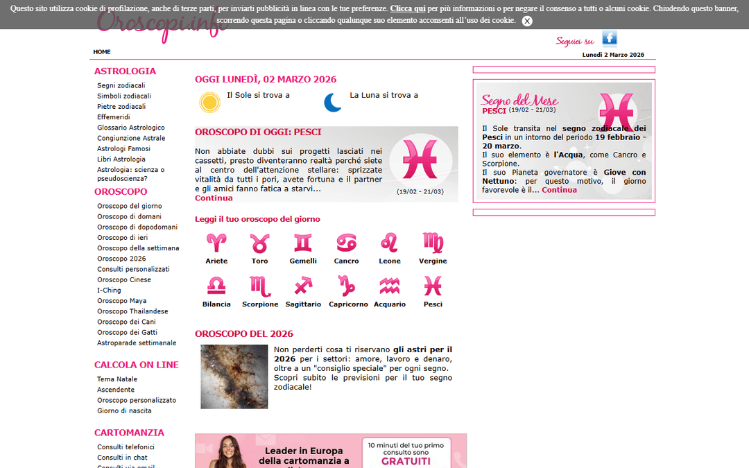 oroscopi.info publisher screenshot