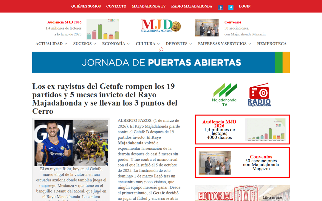 majadahondamagazin.es publisher screenshot