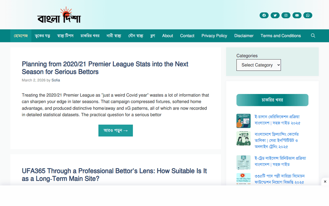bangladisha.com publisher screenshot