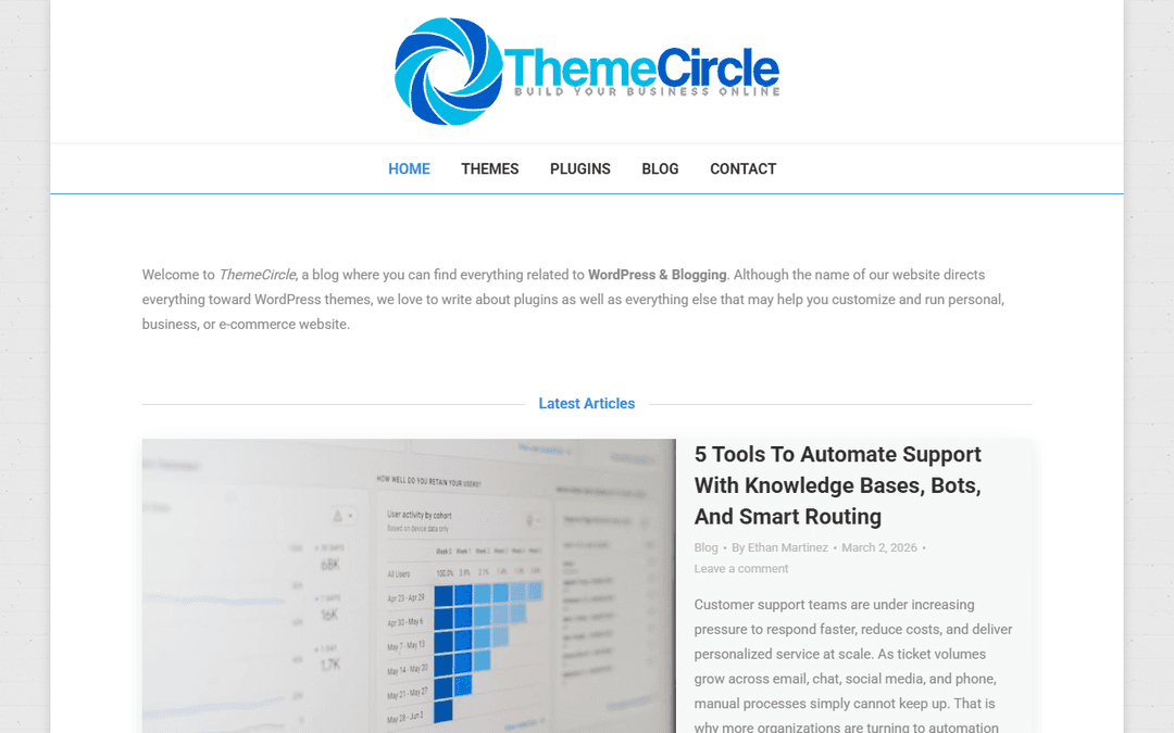 themecircle.net publisher screenshot