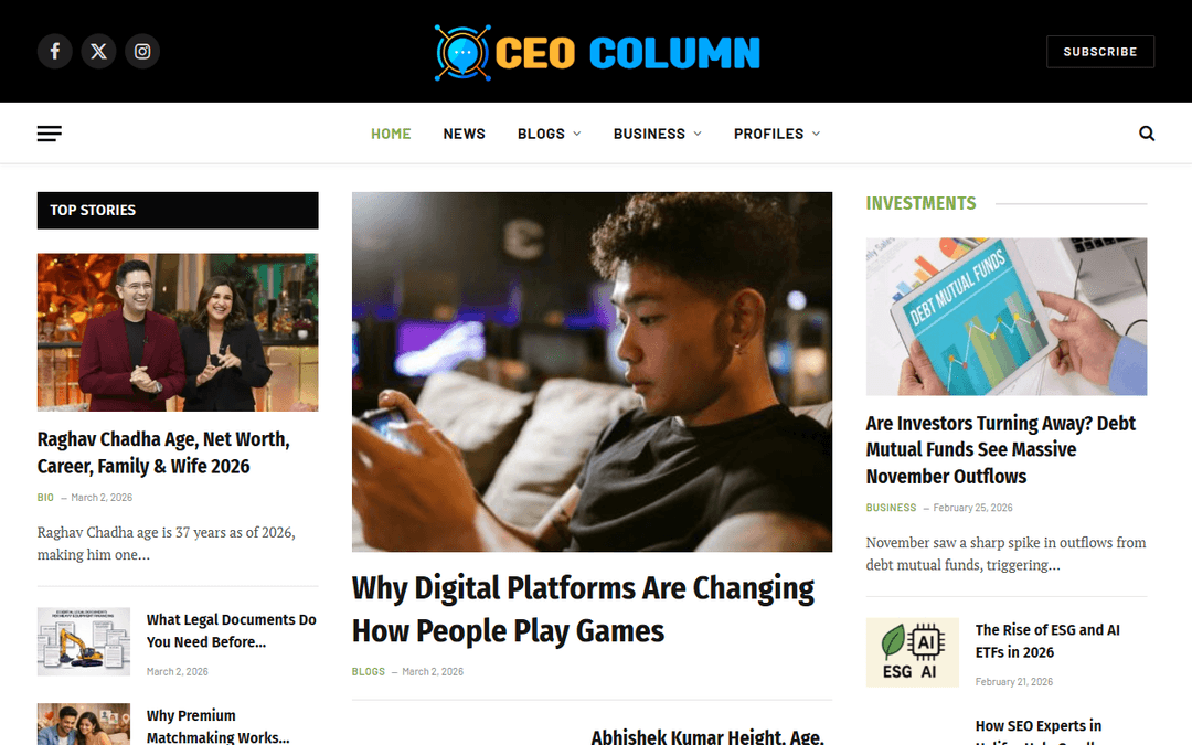 ceocolumn.com publisher screenshot