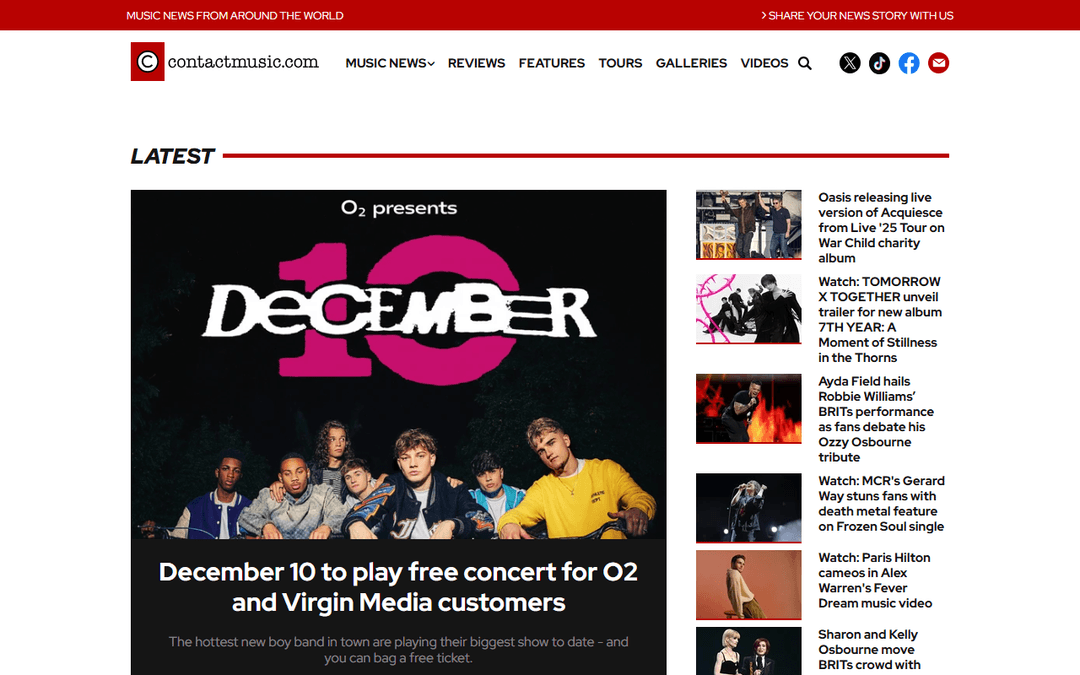 contactmusic.com publisher screenshot