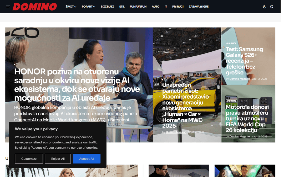 dominomagazin.com publisher screenshot