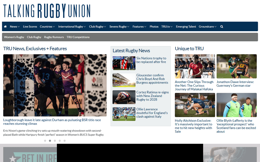 talkingrugbyunion.co.uk publisher screenshot