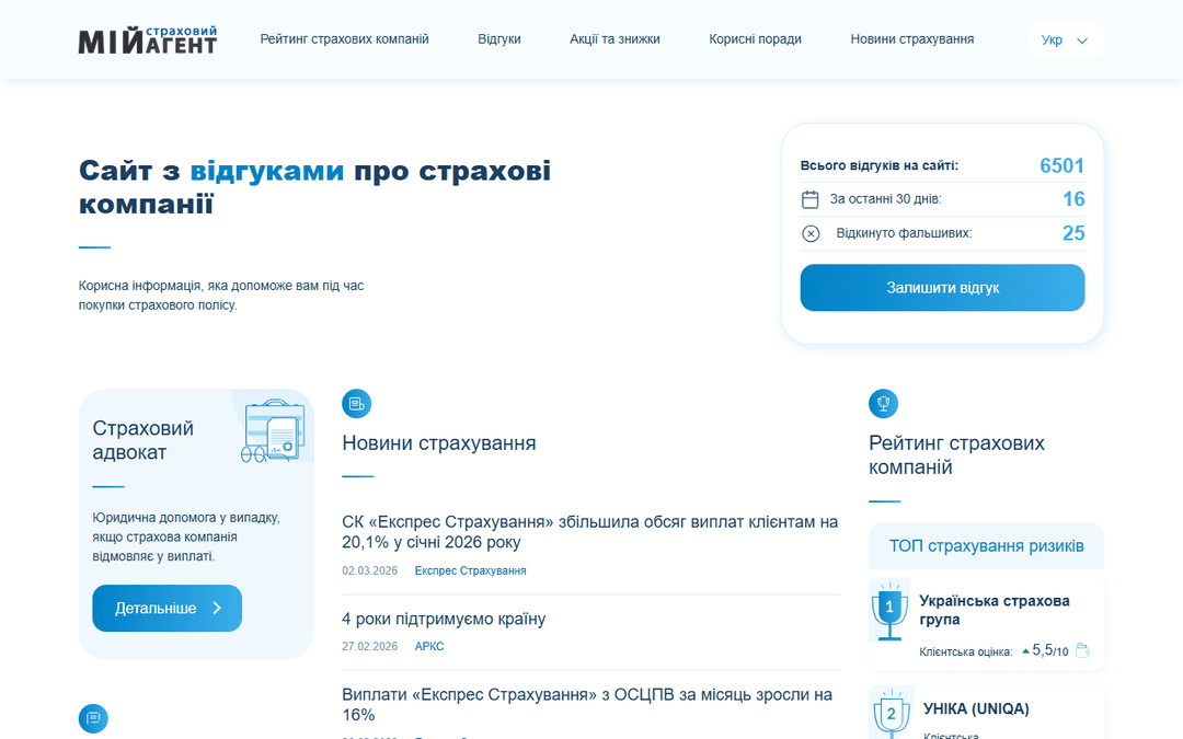 myagent.com.ua publisher screenshot