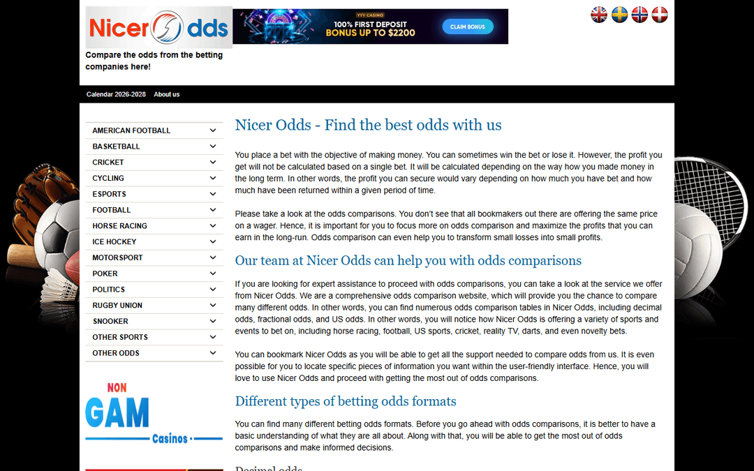 nicerodds.co.uk publisher screenshot