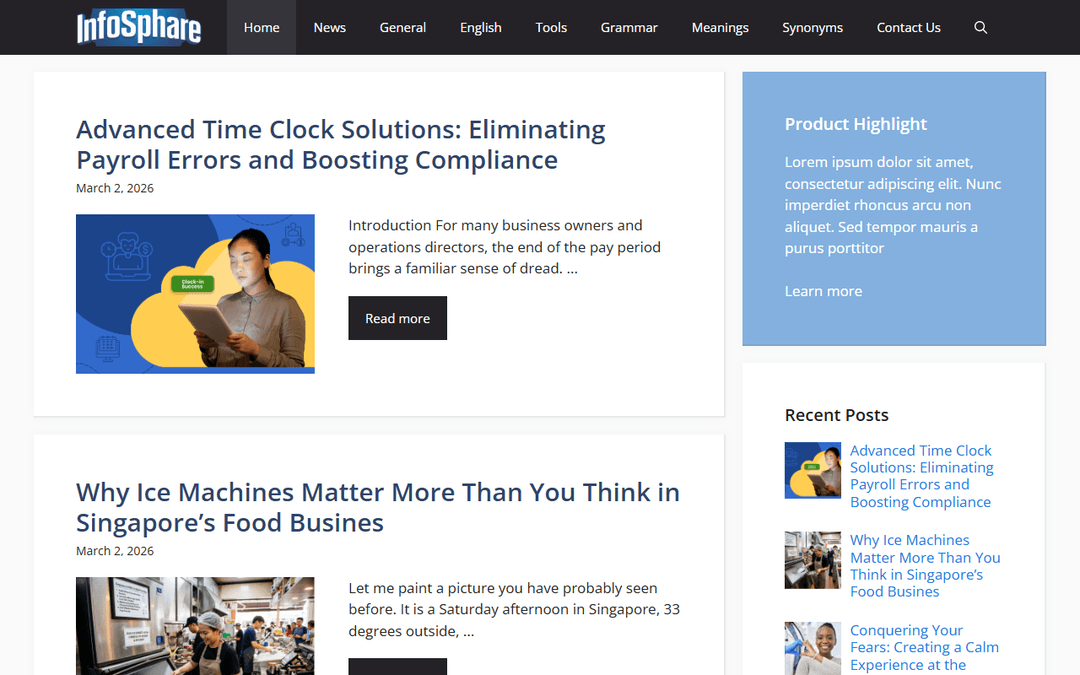 infosphare.com publisher screenshot
