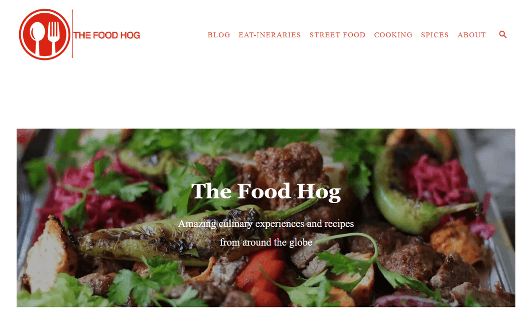 thefoodhog.com publisher screenshot