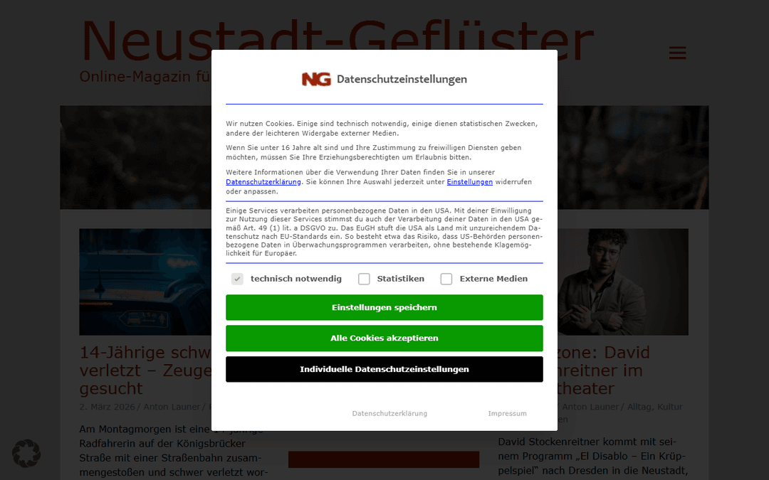 neustadt-ticker.de publisher screenshot