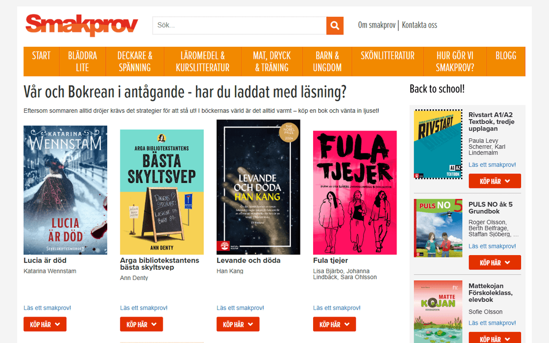 smakprov.se publisher screenshot