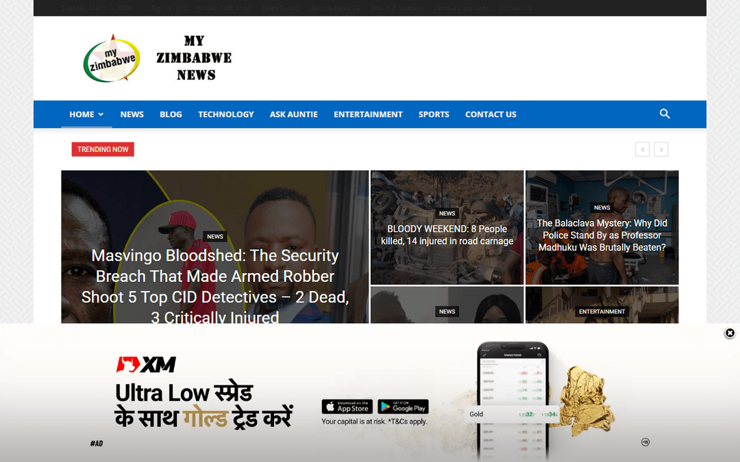 myzimbabwe.co.zw publisher screenshot