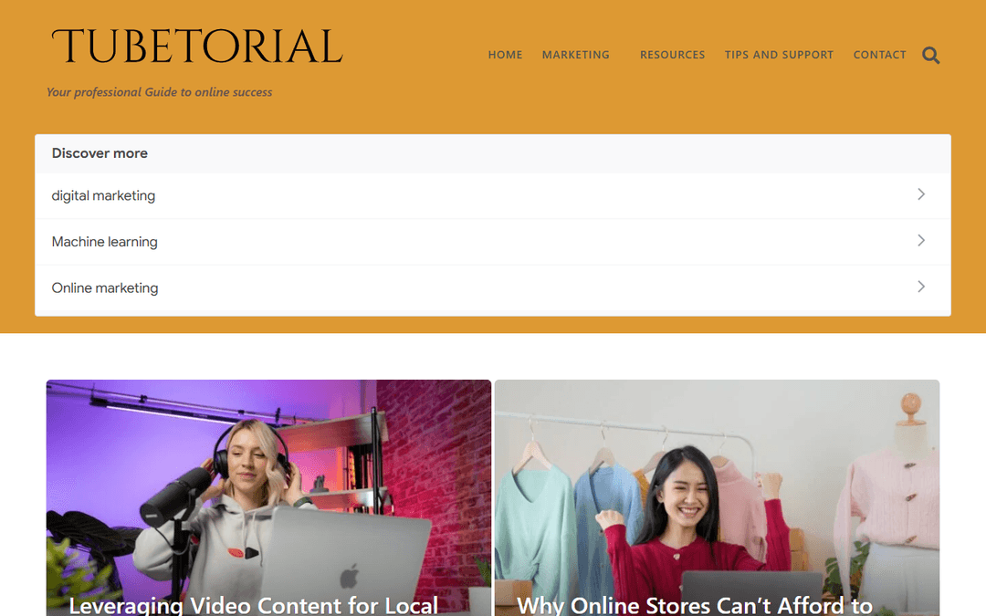 tubetorial.com publisher screenshot