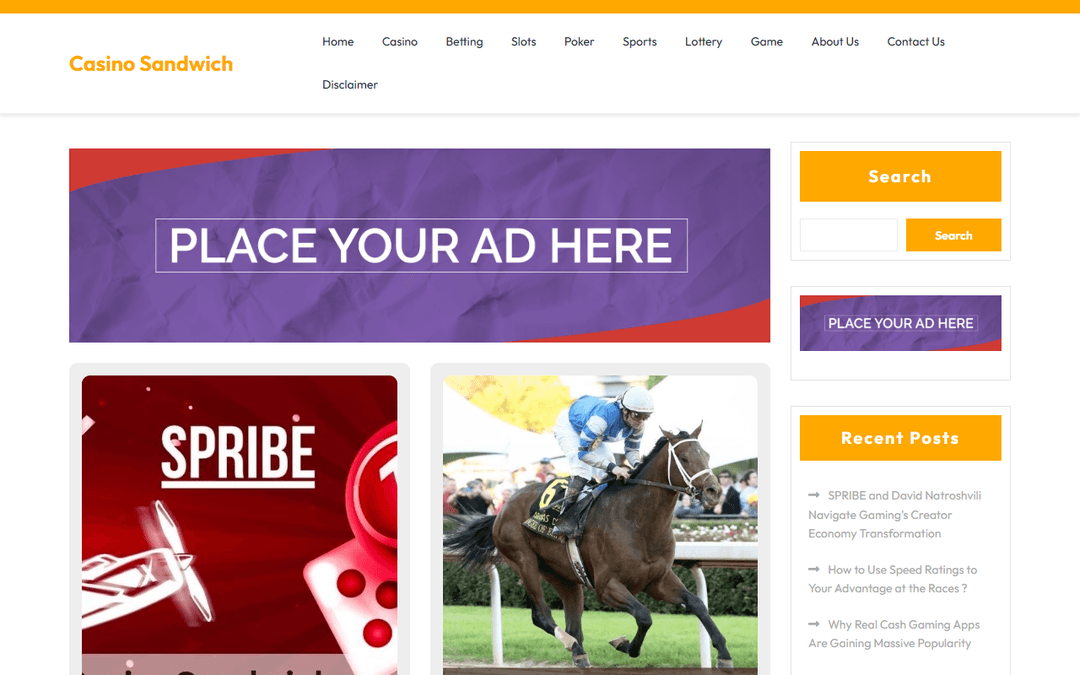 casinosandwich.com publisher screenshot