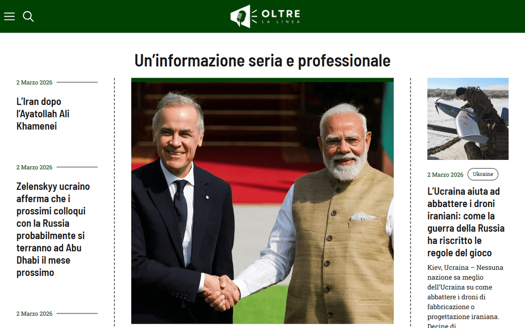 oltrelalinea.news publisher screenshot
