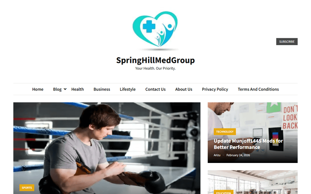springhillmedgroup.co.uk publisher screenshot