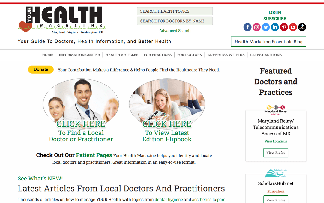 yourhealthmagazine.net publisher screenshot
