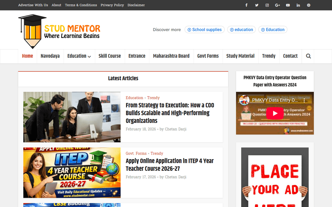 studmentor.com publisher screenshot