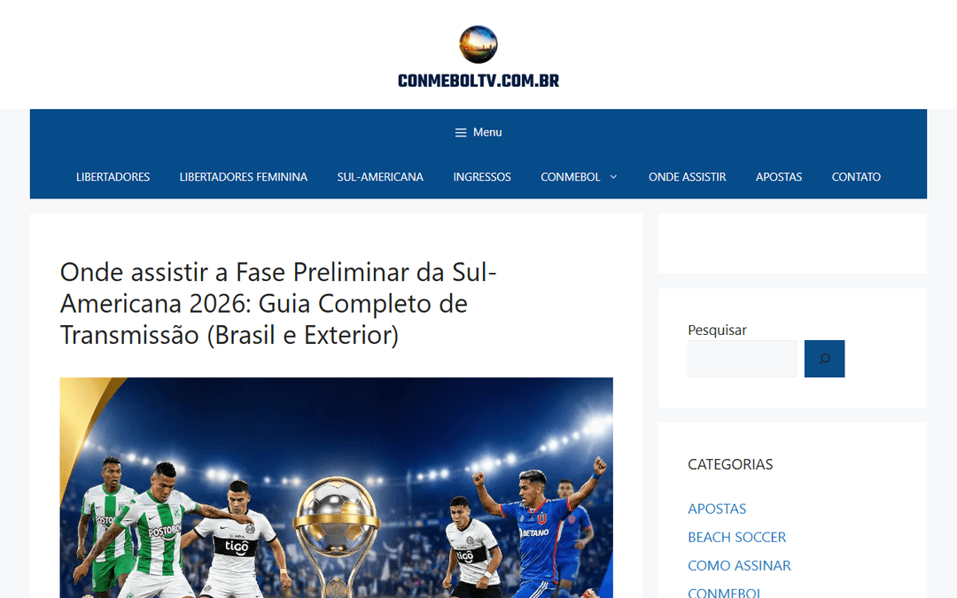 conmeboltv.com.br publisher screenshot
