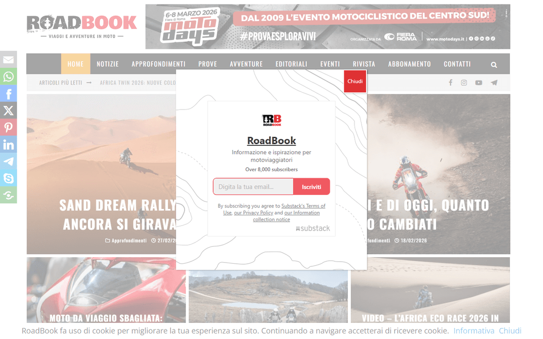 roadbookmag.it publisher screenshot