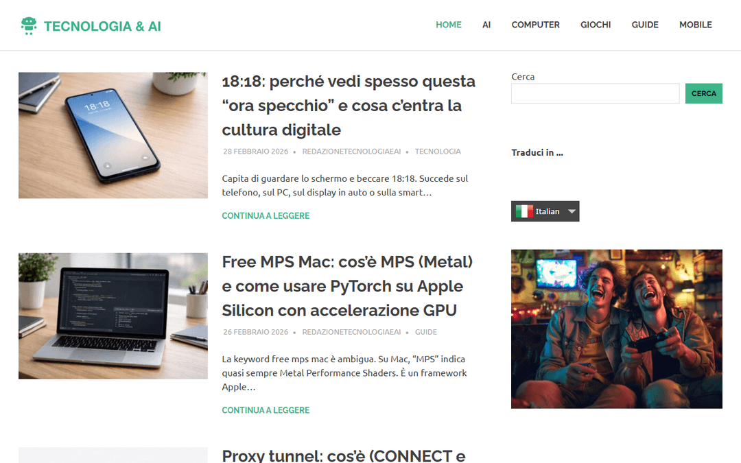 tecnologiaeai.com publisher screenshot