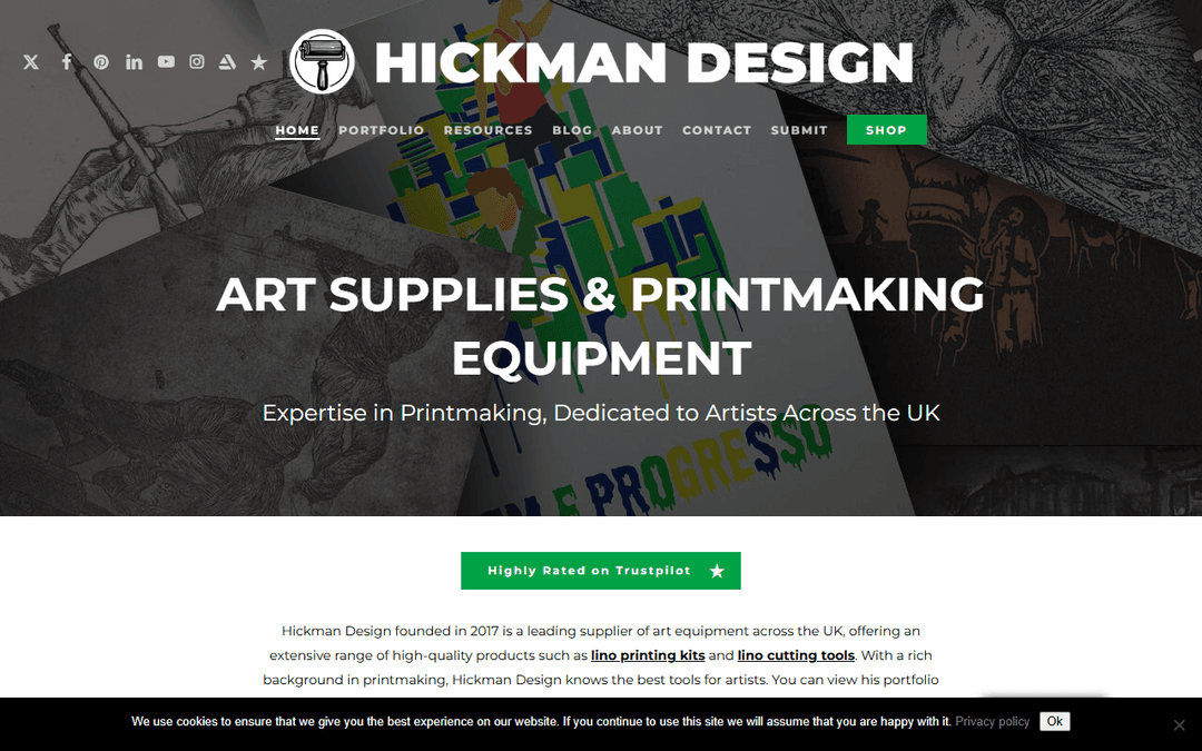 hickmandesign.co.uk publisher screenshot