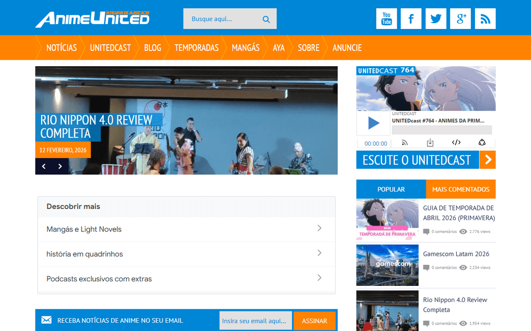 animeunited.com.br publisher screenshot