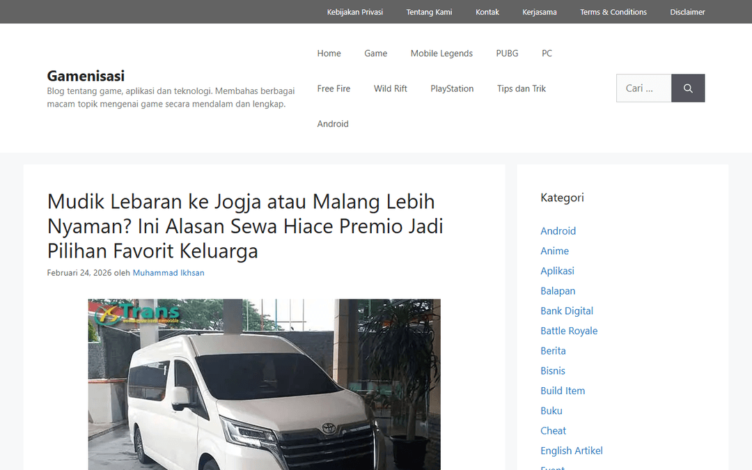 gamenisasi.com publisher screenshot