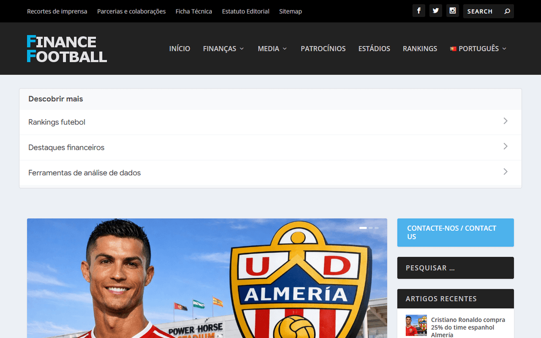 financefootball.com publisher screenshot