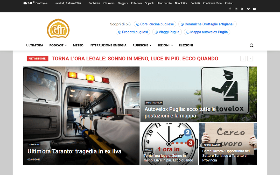 grottaglieinrete.it/it publisher screenshot