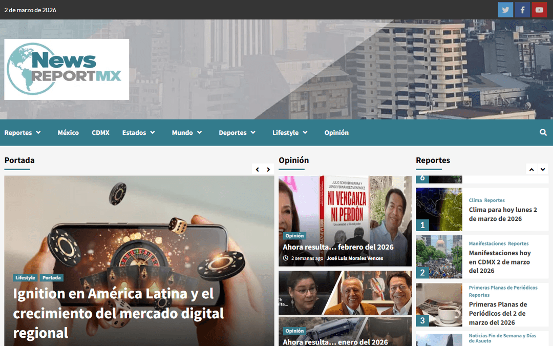 newsreportmx.com publisher screenshot