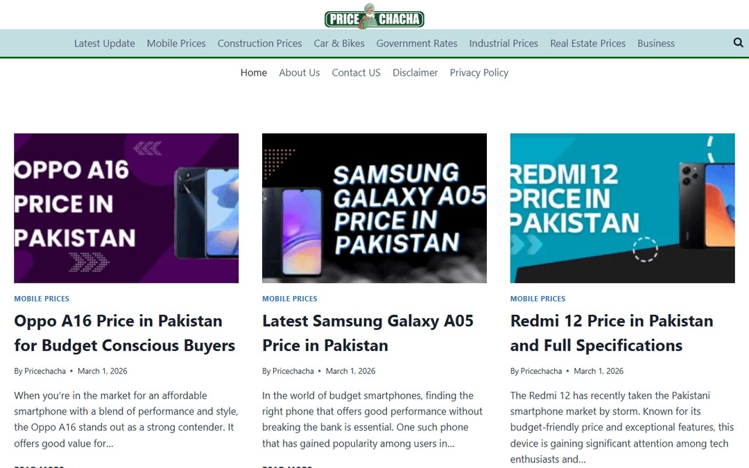 pricechacha.com publisher screenshot