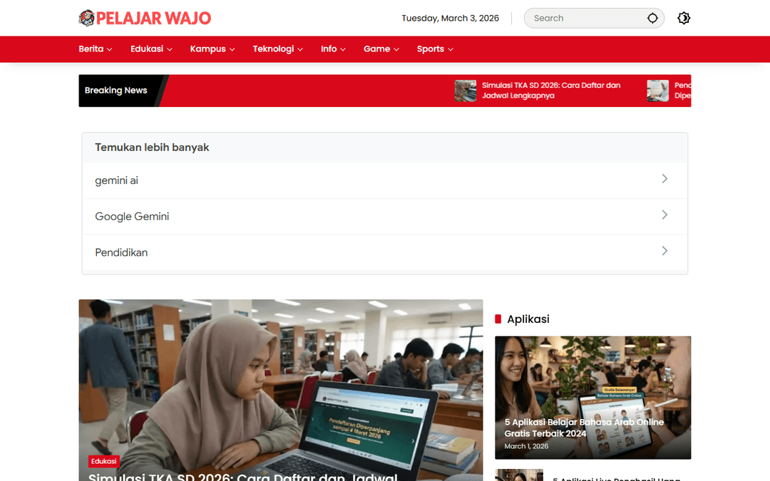 pelajarwajo.com publisher screenshot
