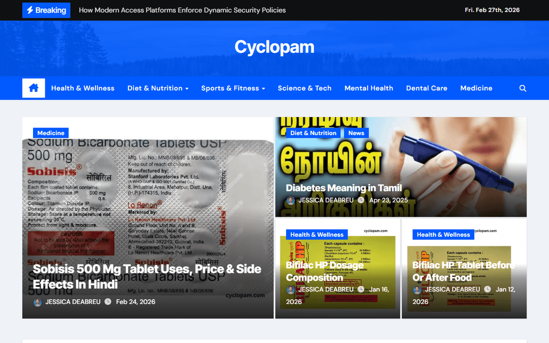cyclopam.com publisher screenshot