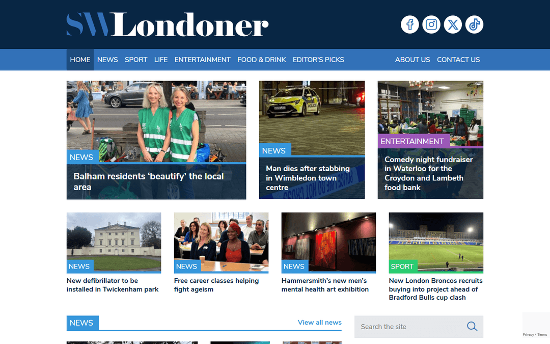 swlondoner.co.uk publisher screenshot