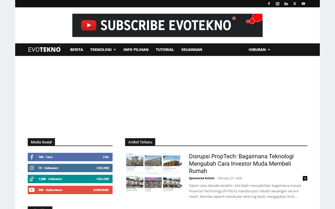 evotekno.com publisher screenshot