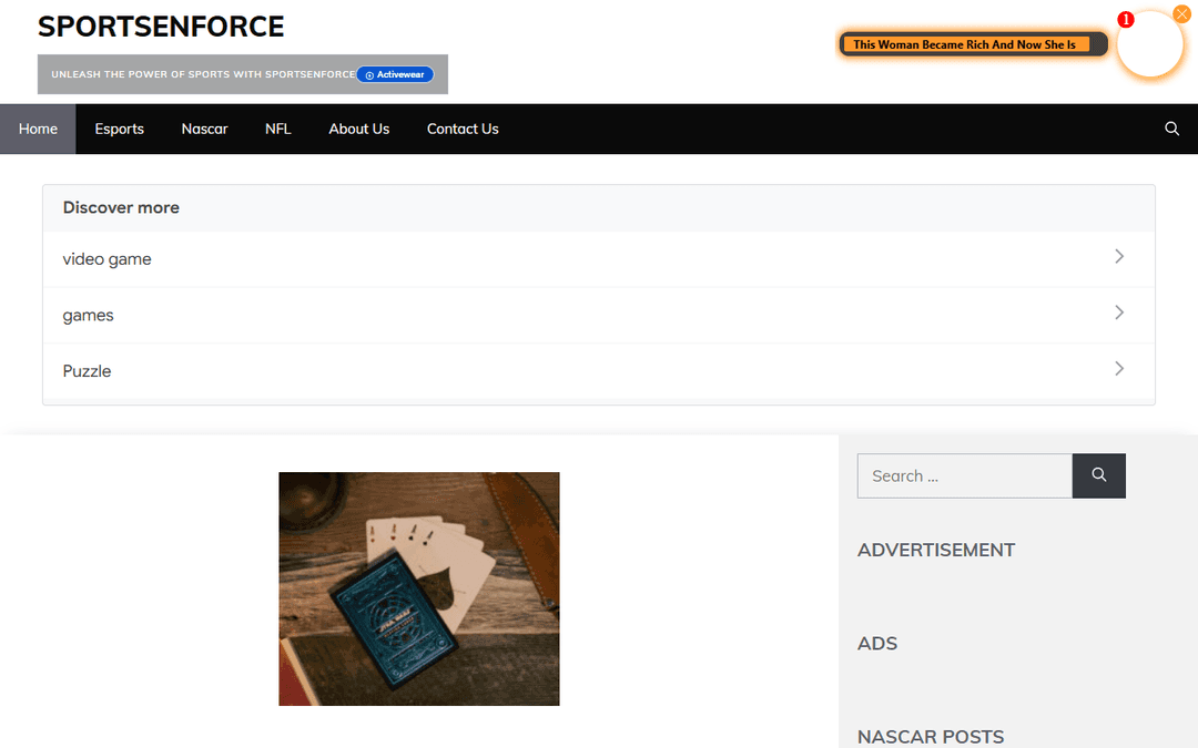 sportsenforce.com publisher screenshot