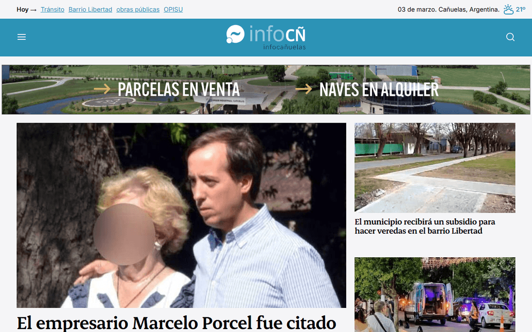 infocanuelas.com publisher screenshot