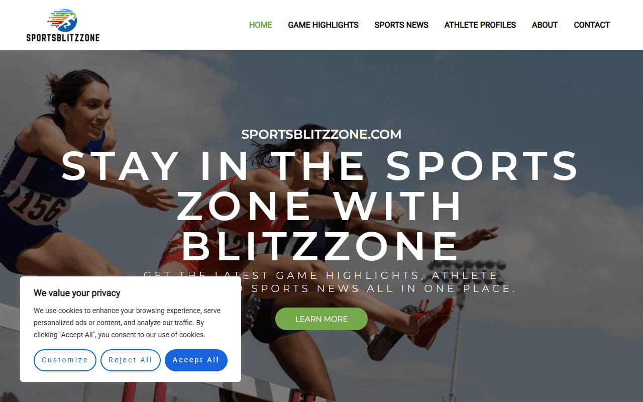 sportsblitzzone.com publisher screenshot
