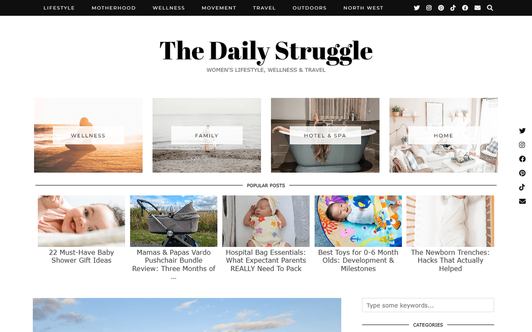 thedailystruggle.co.uk publisher screenshot